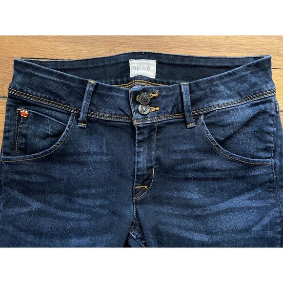 HUDSON ‘Collin Skinny Crop’ Stretch Low-Rise Blue Jeans sz 27 - Picture 5 of 11